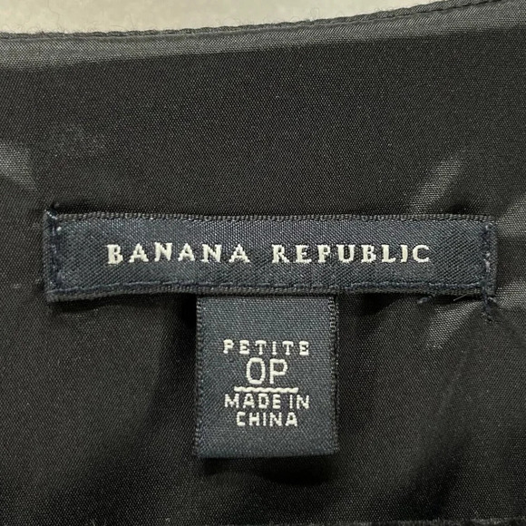 Banana Republic Dress Sz 0P Pure Wool Sheath Mini Scoop Neck Cap Sleeve Black - Picture 8 of 12